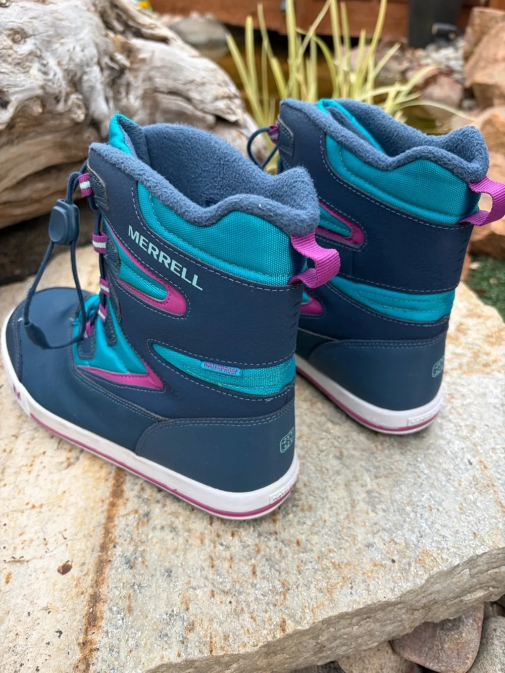 Merrell‎ Snow Bank 3.0 Waterproof Boots Kids Girls US 5 Blue
